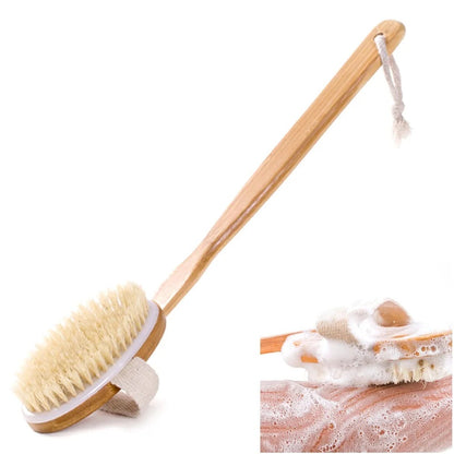 Natural Long Bath Wooden Brush