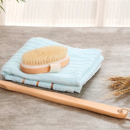 Natural Long Bath Wooden Brush