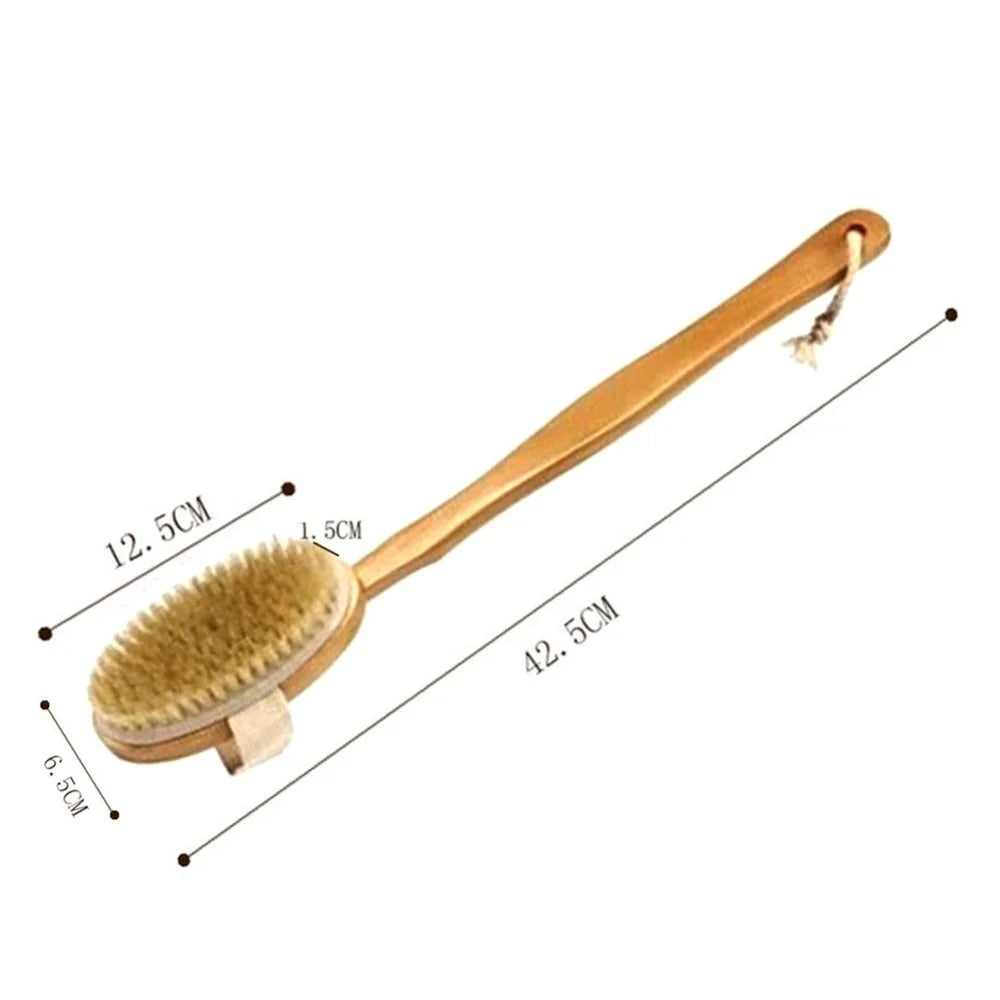 Natural Long Bath Wooden Brush